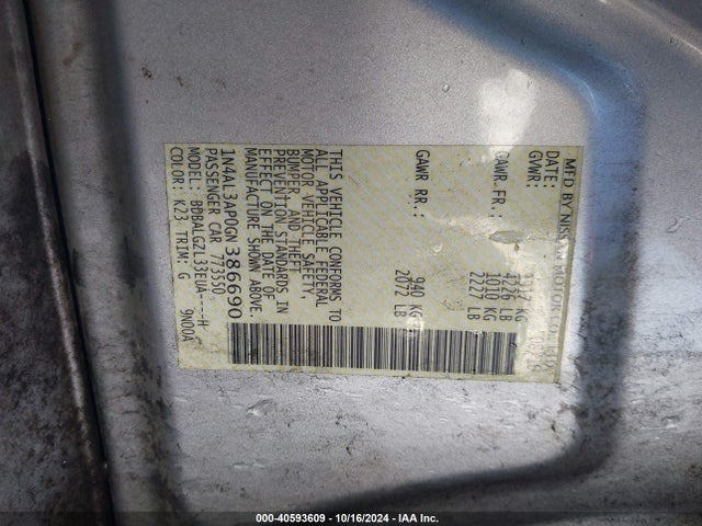 Nissan Altima 2.5 S 2016 1N4AL3AP0GN386690 Image 9
