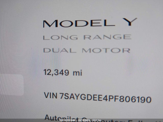 2023 TESLA MODEL Y 7SAYGDEE4PF806190 Photo 6