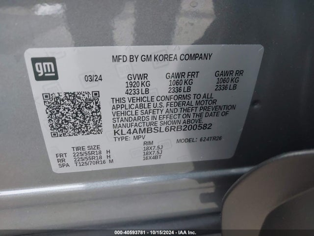 KL4AMBSL6RB200582 Buick Encore Gx Preferred Fwd