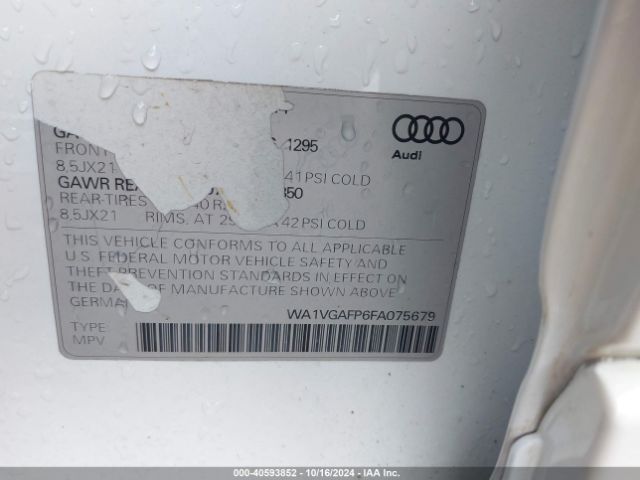 WA1VGAFP6FA075679 Audi Sq5 3.0t Premium Plus