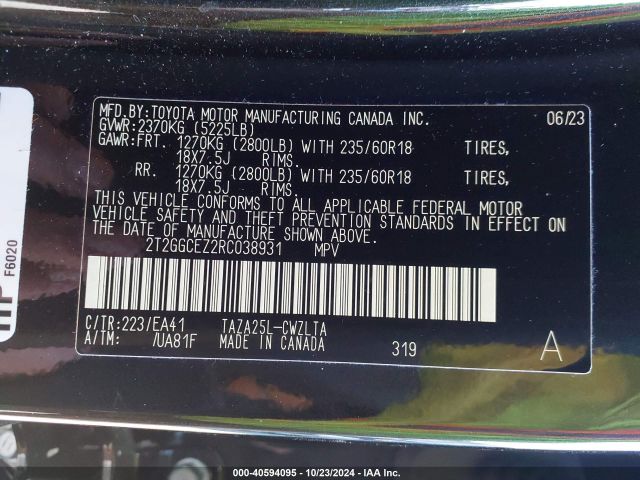 2T2GGCEZ2RC038931 Lexus Nx 350 Premium