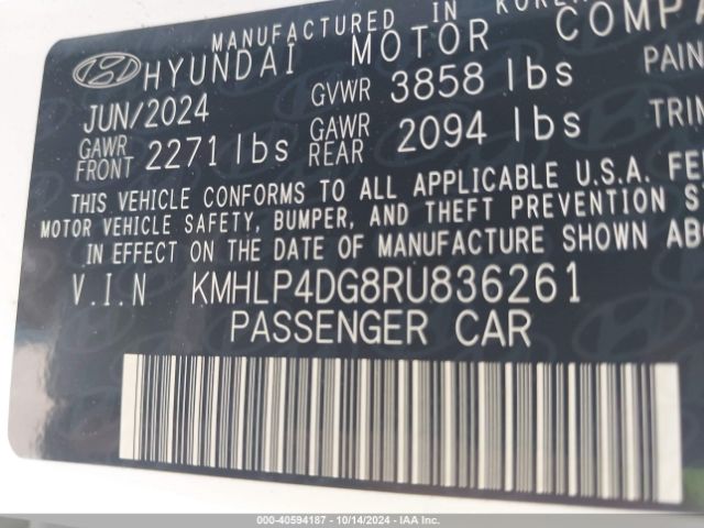 KMHLP4DG8RU836261 Hyundai Elantra Limited
