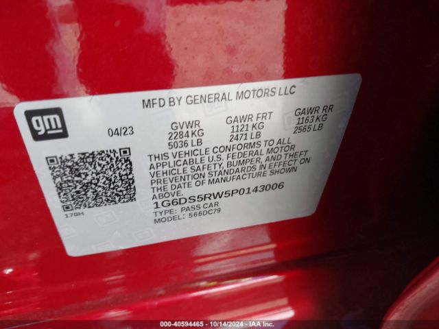1G6DS5RW5P0143006 Cadillac Ct5 Premium Luxury