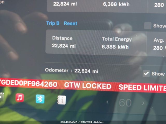 7SAYGDED0PF964260 Tesla Model Y Rwd