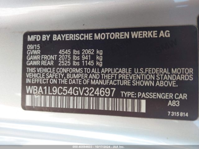 WBA1L9C54GV324697 BMW 228i Xdrive
