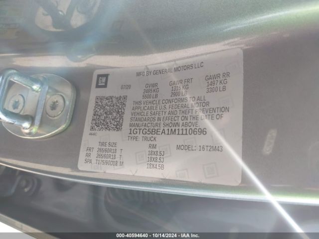 1GTG5BEA1M1110696 GMC Canyon 2wd  Short Box Elevation Standard