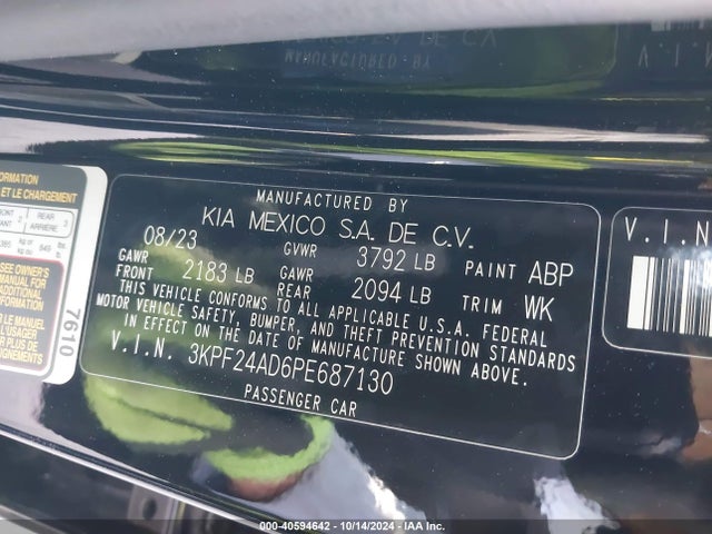 KIA Forte Lxs 2023 3KPF24AD6PE687130 Image 9