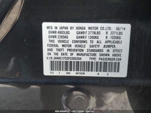 JH4KC1F55FC000364 Acura RLX