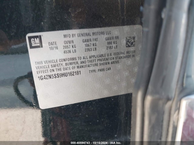 1G4ZN5SS9HU162181 Buick Lacrosse Preferred