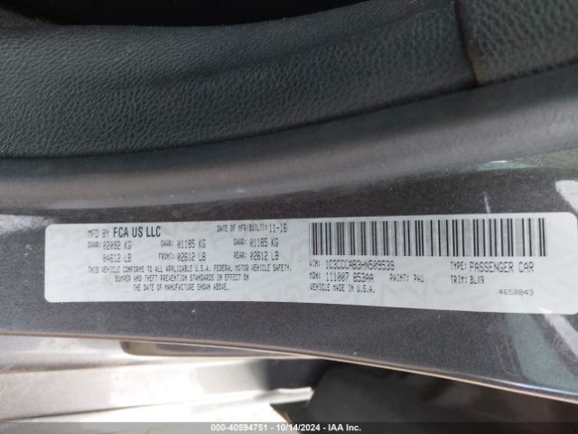 1C3CCCAB3HN509539 Chrysler 200 Limited Platinum