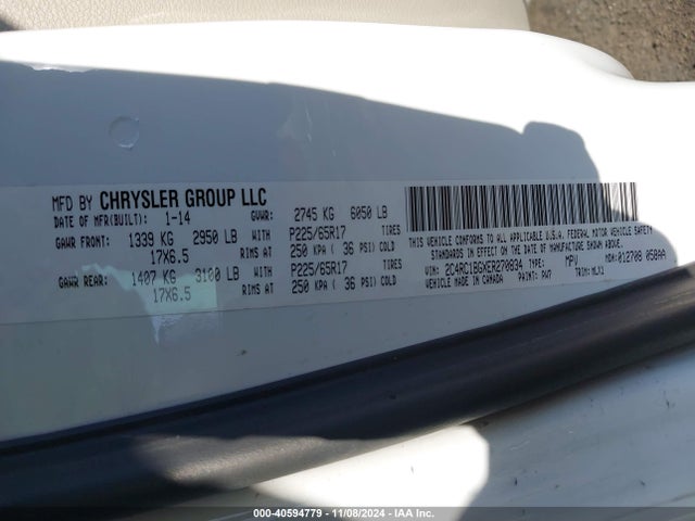 2C4RC1BGXER270834 Chrysler Town & Country Touring
