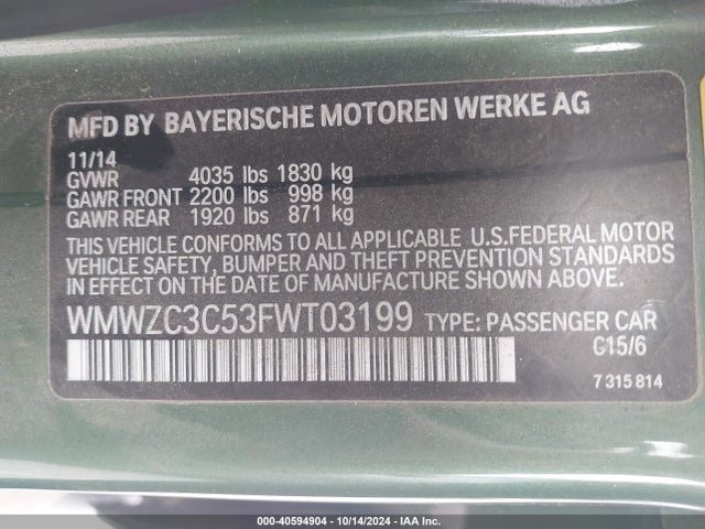 2015 MINI COUNTRYMAN WMWZC3C53FWT03199 Photo 8