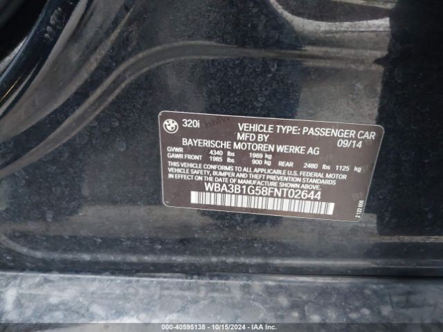 WBA3B1G58FNT02644 BMW 320i