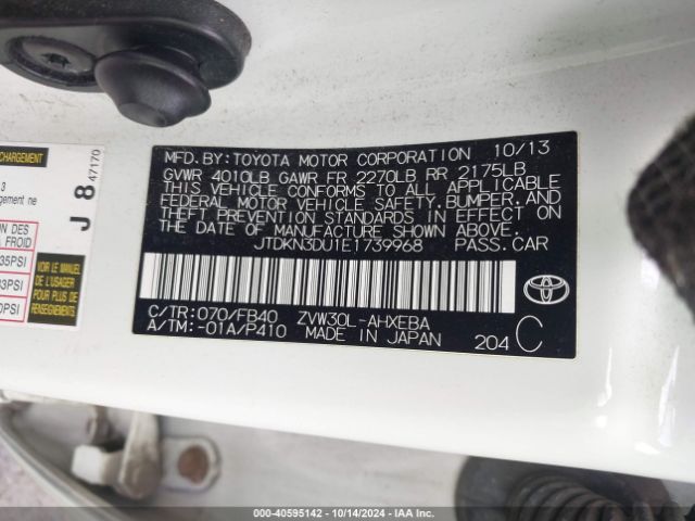 JTDKN3DU1E1739968 Toyota Prius