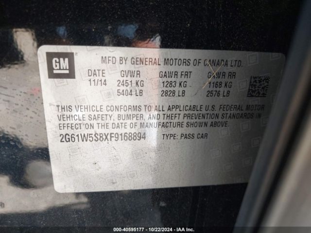 2G61W5S8XF9168894 Cadillac Xts Vsport Platinum