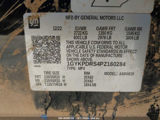 1GYKPDRS4PZ160284 Cadillac Xt6 Premium Luxury