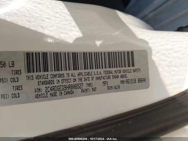 2C4RDGEG9HR806527 Dodge Grand Caravan Gt