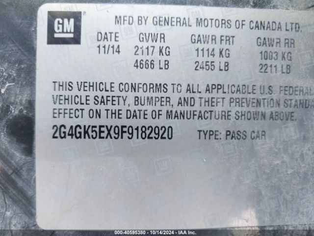 2G4GK5EX9F9182920 Buick Regal Turbo