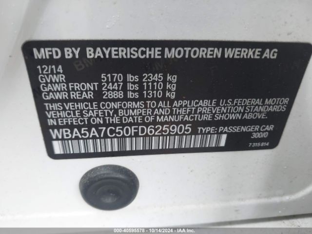WBA5A7C50FD625905 BMW 528i Xdrive