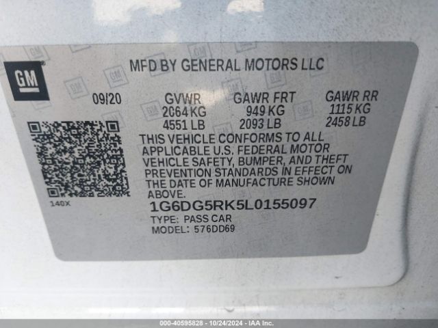 1G6DG5RK5L0155097 Cadillac Ct4 Sport