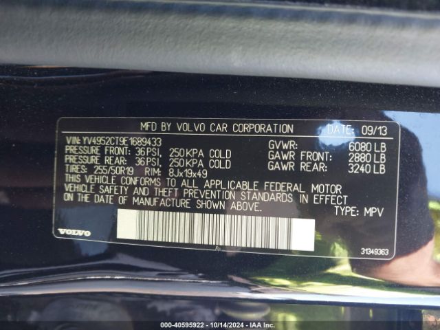 YV4952CT9E1689433 Volvo Xc90 3.2 R-design Platinum