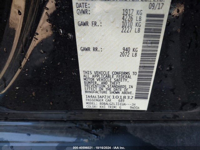 Nissan Altima 2.5 S 2018 1N4AL3AP2JC101832 Image 9