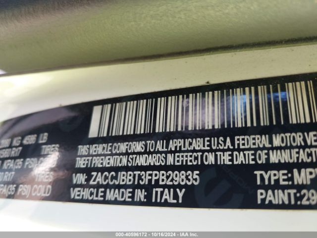 ZACCJBBT3FPB29835 Jeep Renegade Latitude