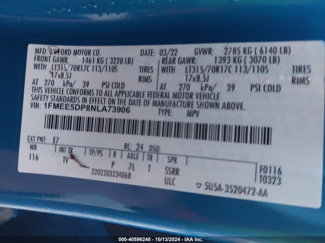 Ford Bronco Wildtrak 2022 1FMEE5DP8NLA73906 Image 9