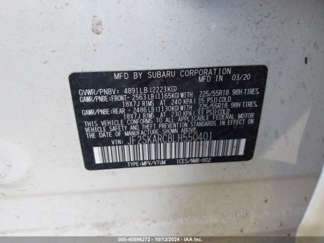 JF2SKARC8LH550401 Subaru Forester Sport