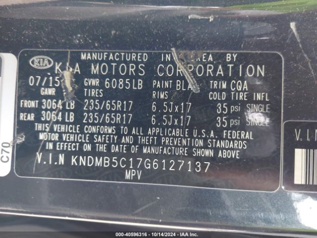KNDMB5C17G6127137 KIA SEDONA LX