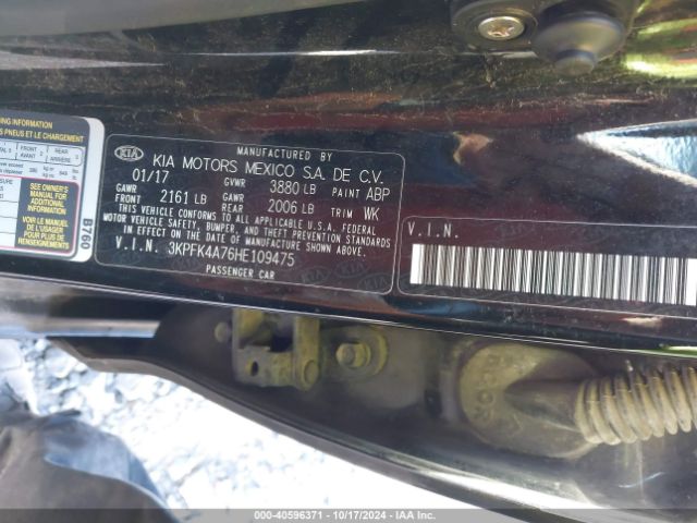 3KPFK4A76HE109475 KIA FORTE LX
