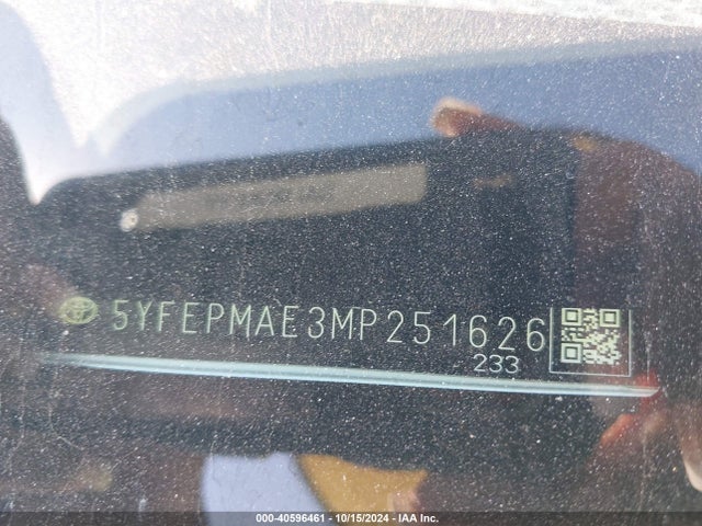 Toyota COROLLA LE 2021 5YFEPMAE3MP251626 Image 9