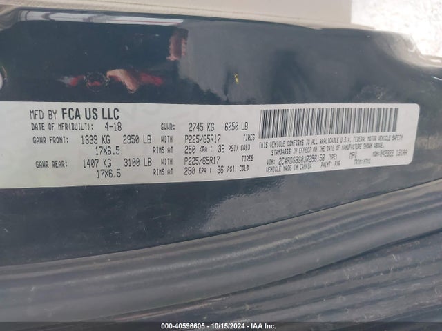 Dodge Grand Caravan Se 2018 2C4RDGBG0JR256158 Image 9