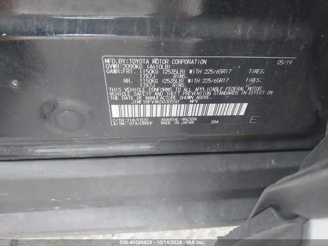 Toyota RAV4 LE 2019 JTMF1RFV4KD030550 Image 9