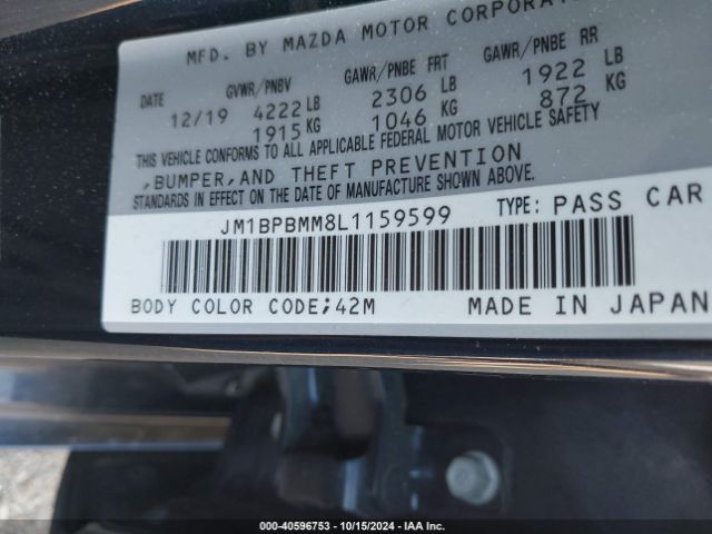 JM1BPBMM8L1159599 Mazda Mazda3 Preferred Package