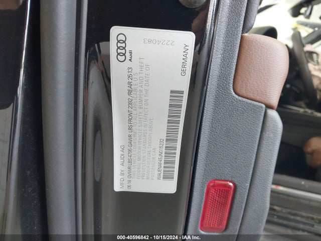 Audi A4 2.0t Premium/2.0t Tech Premium 2018 WAUENAF45JN015232 Image 9
