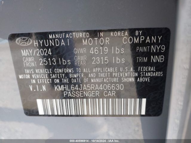 KMHL64JA5RA406630 Hyundai SONATA SEL