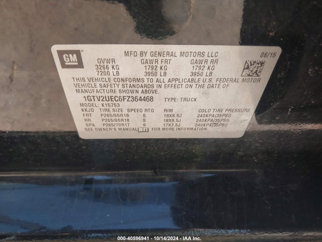 GMC Sierra 1500 Sle 2015 1GTV2UEC6FZ364468 Image 9