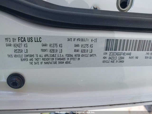 Chrysler 300 300s 2015 2C3CCAGG6FH814448 Image 9
