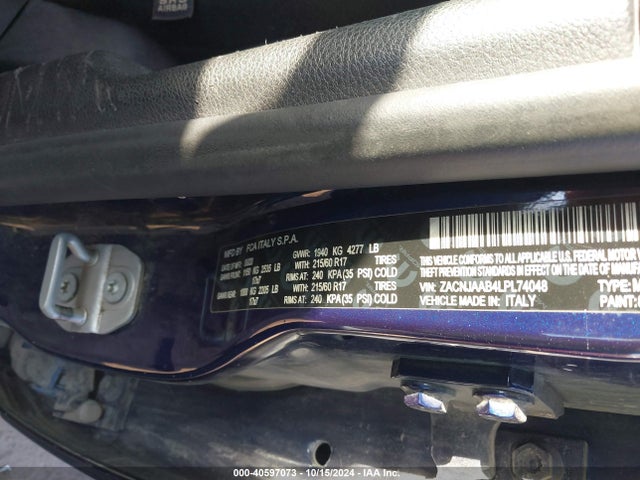ZACNJAAB4LPL74048 Jeep Renegade Sport Fwd