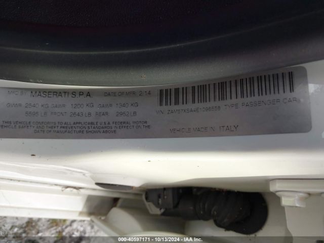 ZAM57XSA4E1098558 Maserati Ghibli