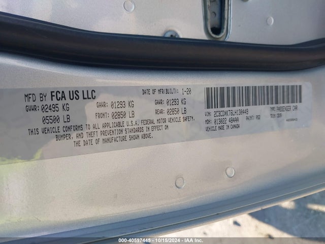 2C3CDXKT6LH130449 Dodge Charger Police Awd
