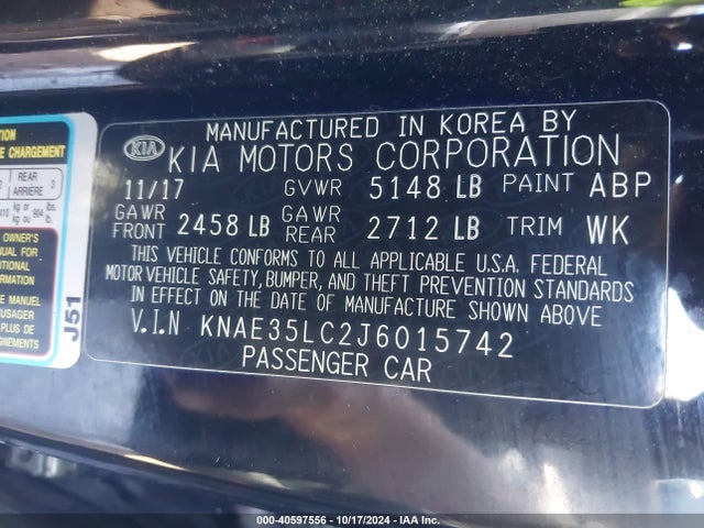 KIA STINGER GT 2018 KNAE35LC2J6015742 Image 9