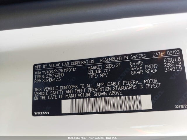 YV4062PK7R1179112 Volvo Xc90 B6 Core Bright Theme