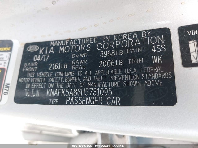 KIA FORTE LX 2017 KNAFK5A86H5731095 Image 9
