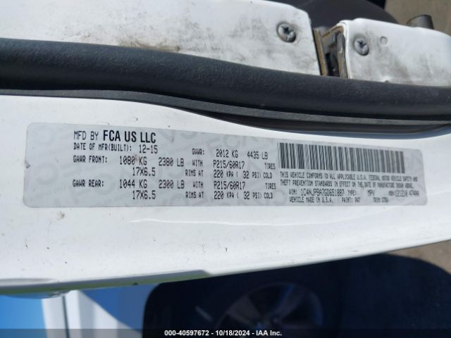 1C4NJPBA7GD651887 Jeep Patriot Sport Se