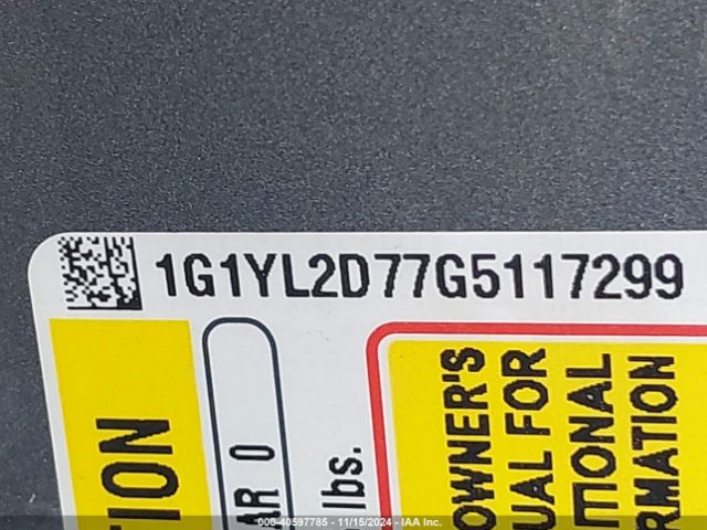 1G1YL2D77G5117299 Chevrolet Corvette Stingray Z51