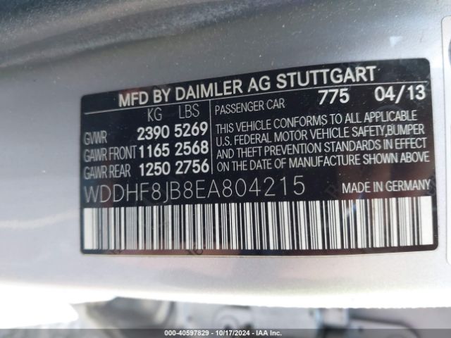 WDDHF8JB8EA804215 Mercedes-Benz E 350 4matic