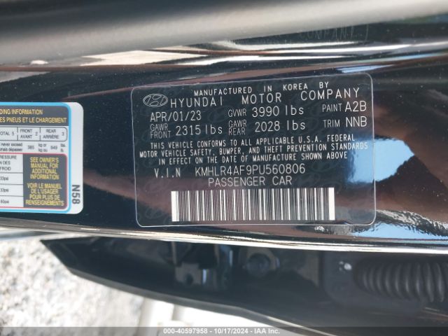KMHLR4AF9PU560806 Hyundai Elantra N Line