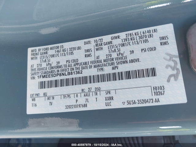 Ford Bronco Wildtrak 2022 1FMEE5DP8NLB81362 Image 9
